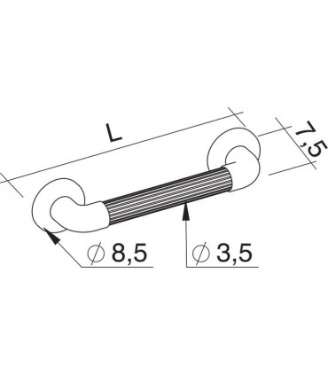 K-Design maniglia sicurezza bagno 60 cm art. EH-24-RX