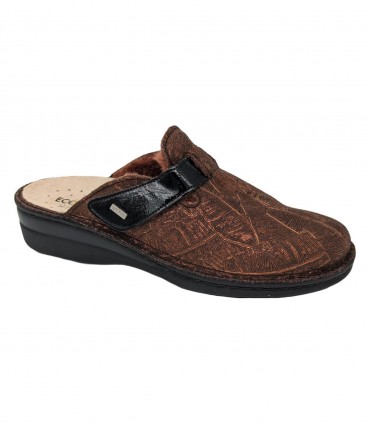Ecosanit Marte Velcro Montone Corallina ciabatte donna