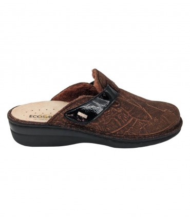 Ecosanit Marte Velcro Montone Corallina ciabatte donna