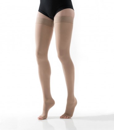 Flebysan Safe Tev calze autoreggenti unisex punta aperta corto plus 28 mmHg