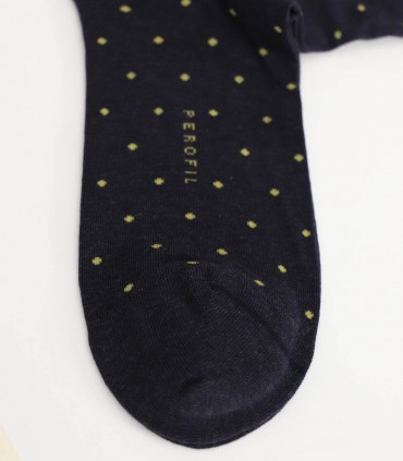 Perofil Cotton Fantasy calze lunghe uomo cotone pois