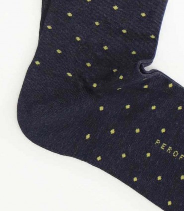 Perofil Cotton Fantasy calze lunghe uomo cotone pois
