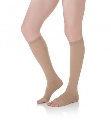 Flebysan Microfibra gambaletti donna punta aperta medio classe 1