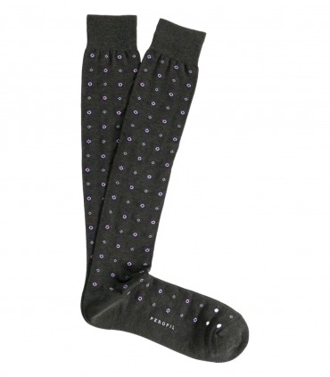 Perofil Filo di Scozia Fantasy calze lunghe uomo cotone cravatteria