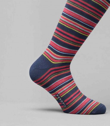 Perofil Cotton & Fantasy calze lunghe uomo cotone cashmere multirighe